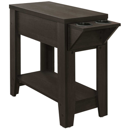 23" Brown Wood End Table With Shelf