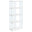 59" White Glass Four Tier Etagere Bookcase