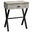 22" Black And Brown Wood And Metal End Table With Drawer