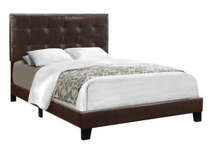 Gray Solid and Manufactured Wood Full Upholstered Linen Bed Frame