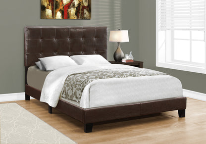 Gray Solid and Manufactured Wood Full Upholstered Linen Bed Frame