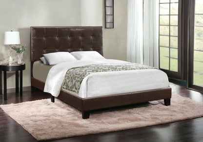 Gray Solid and Manufactured Wood Full Upholstered Linen Bed Frame