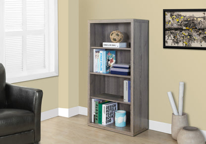 48" Black and Gray Wood Bookcase