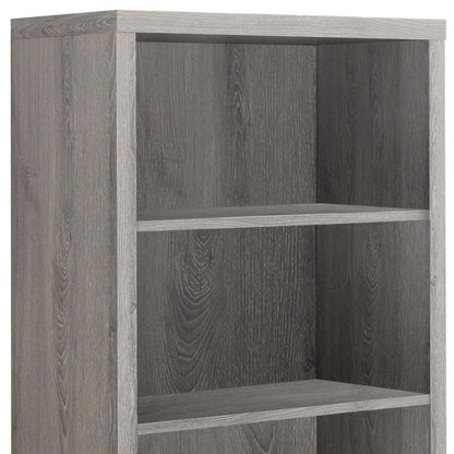 48" Black and Gray Wood Bookcase