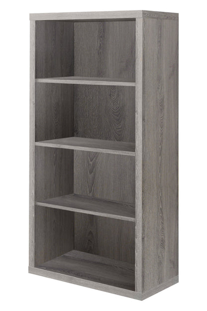 48" Black and Gray Wood Bookcase