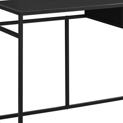 Bureau d'ordinateur noir de 20 po