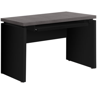 Bureau d'ordinateur gris et noir de 24 po