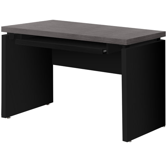 Bureau d'ordinateur gris et noir de 24 po