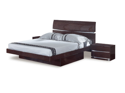 Solid Wood King Wood Brown Bed