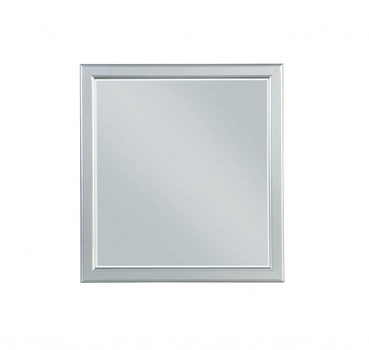 Miroir à cadre irrégulier blanc de 48 po