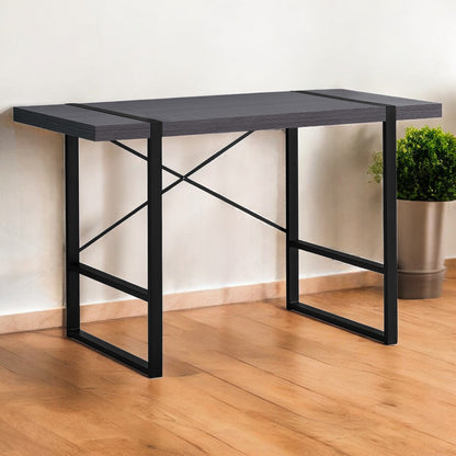 24" Gray and Black Computer Desk