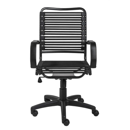 Black Adjustable Swivel Bungee Rolling Office Chair