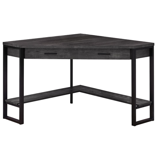 Bureau d'ordinateur d'angle noir de 42 po