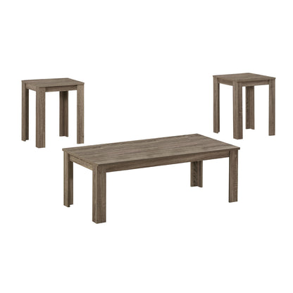 Ensemble de trois tables basses taupe de 44 po