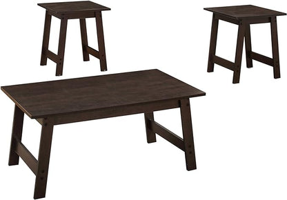 Ensemble de trois tables basses espresso de 36 po