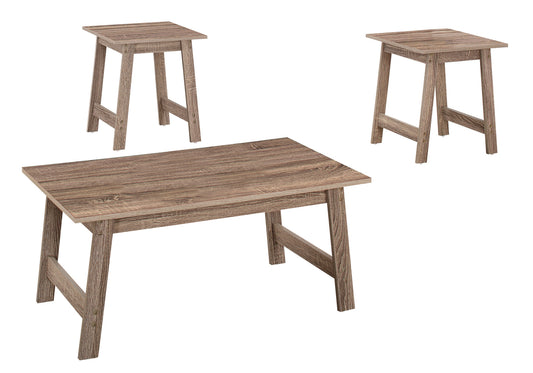 Ensemble de trois tables basses taupe de 36 po