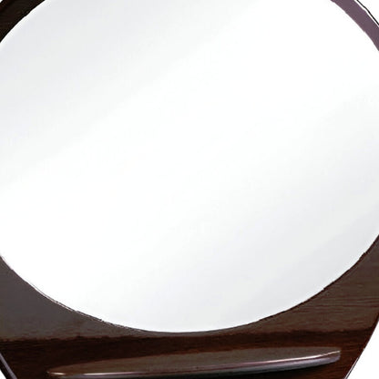 Miroir de commode ovale encadré marron de 39 po