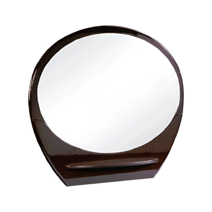 Miroir de commode ovale encadré marron de 39 po