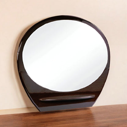 Miroir de commode ovale encadré marron de 39 po