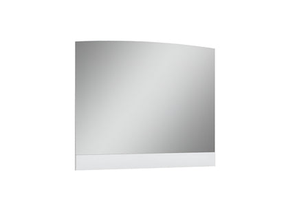 Miroir de commode à cadre partiel blanc de 45 po