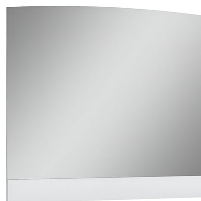 Miroir de commode à cadre partiel blanc de 45 po