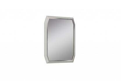 Miroir d'appoint encadré en verre abstrait taupe de 49 po