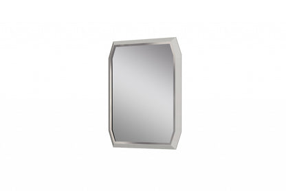 Miroir d'appoint encadré en verre abstrait taupe de 49 po