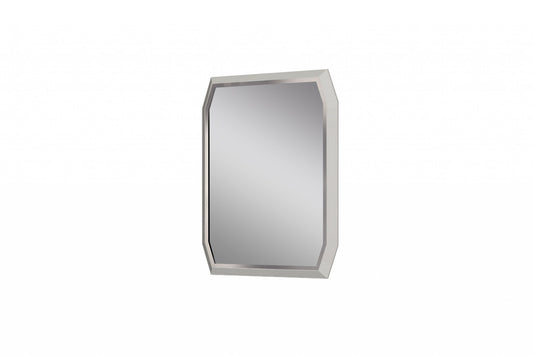 Miroir d'appoint encadré en verre abstrait taupe de 49 po