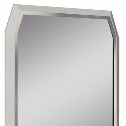 Miroir d'appoint encadré en verre abstrait taupe de 49 po