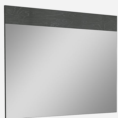 Miroir avec cadre gris de 48 po