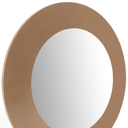 Miroir d'appoint rond encadré doré de 47 po