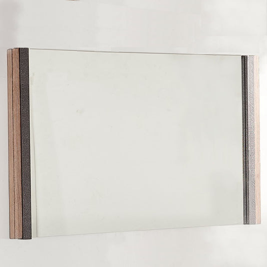 Miroir d'appoint encadré naturel de 35 po