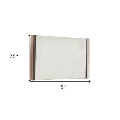 Miroir d'appoint encadré naturel de 35 po