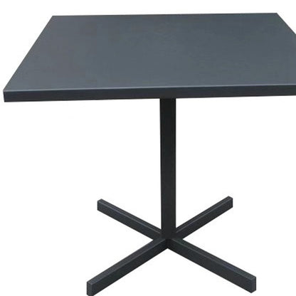 32" Gray Square Aluminum Pedestal Base Dining Table