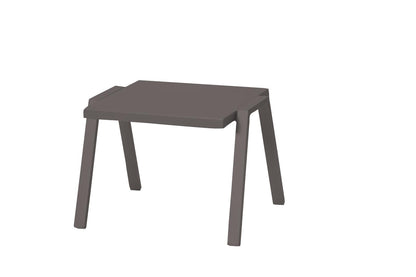 Table d'appoint en aluminium taupe de 16 po