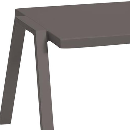 Table d'appoint en aluminium taupe de 16 po