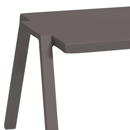 Table d'appoint en aluminium taupe de 16 po