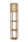 Floor Lamp With Natural Wood Finish Storage Shelves