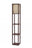 Floor Lamp With Natural Wood Finish Storage Shelves