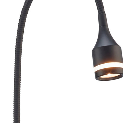 Lampe de bureau réglable à LED en métal et acier brossé