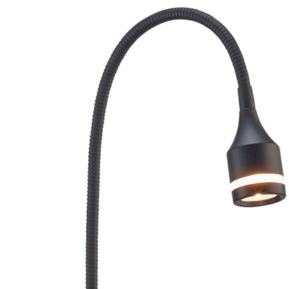 Lampe de bureau réglable à LED en métal et acier brossé