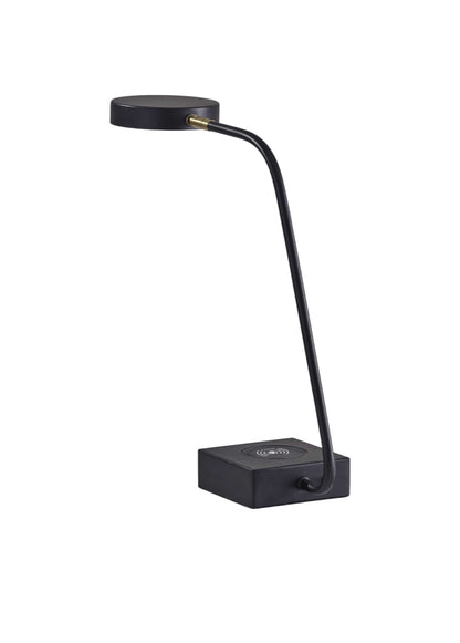 Lampe de bureau réglable à LED en métal noir avec disque amélioré