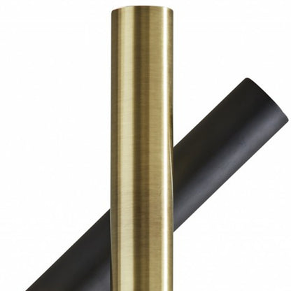 Torchère à LED en métal noir 13,5" x 13,5" x 68"