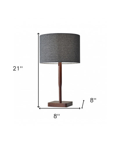 Cozy Cabin Natural Wood Table Lamp