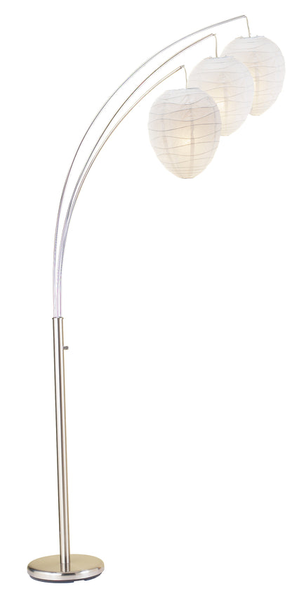 Lampe à arc en métal en acier brossé 11" X 46" X 82"