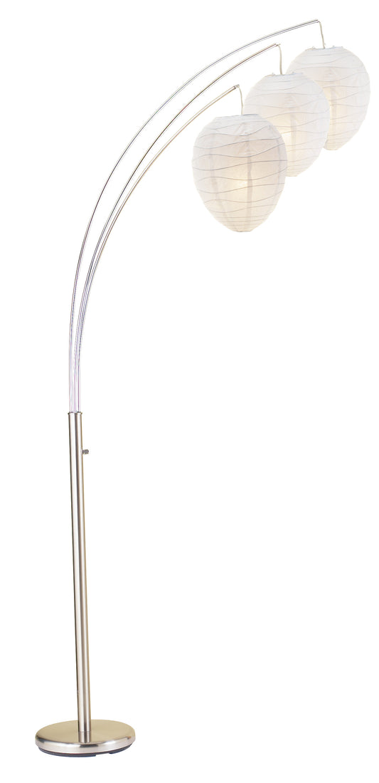 Lampe à arc en métal en acier brossé 11" X 46" X 82"