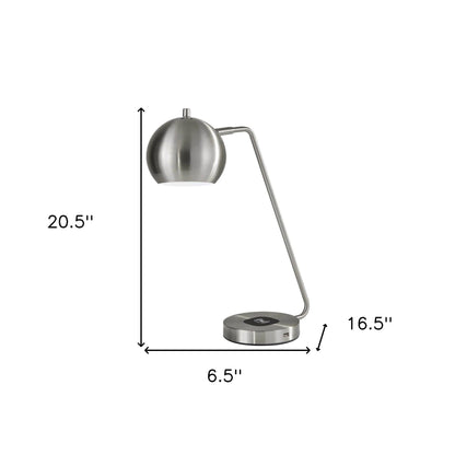 Lampe de bureau en métal doré de 21 po avec abat-jour doré