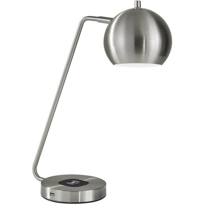 Lampe de bureau en métal doré de 21 po avec abat-jour doré