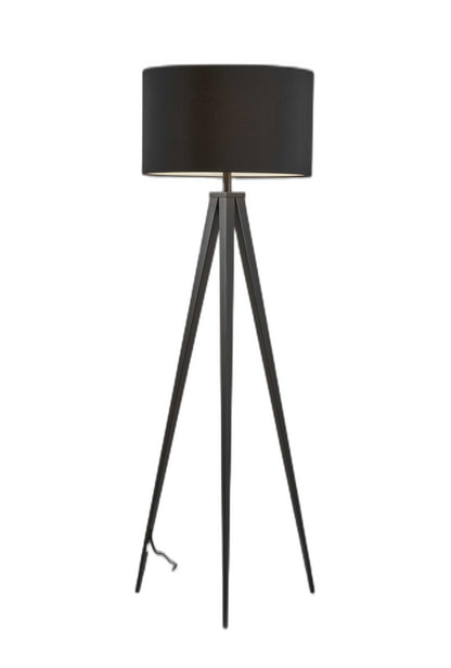 60" Tripod Floor Lamp With White Drum Shade