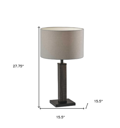 Lampe de table Monument en bois noir